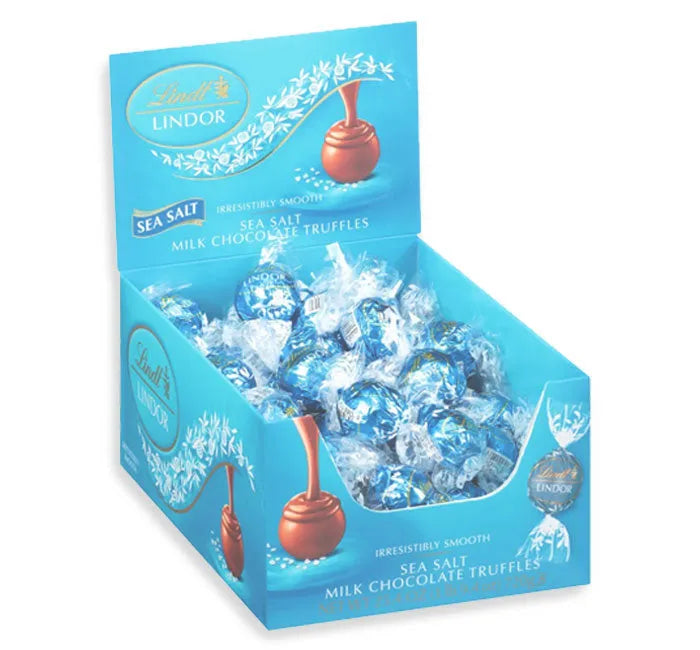 Lindt Sea Salt Milk Chocolate Lindor Truffles: 60-Piece Box