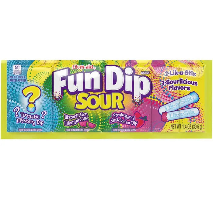 Fun Dip Sour Candy Packs - Large: 24-Piece Box