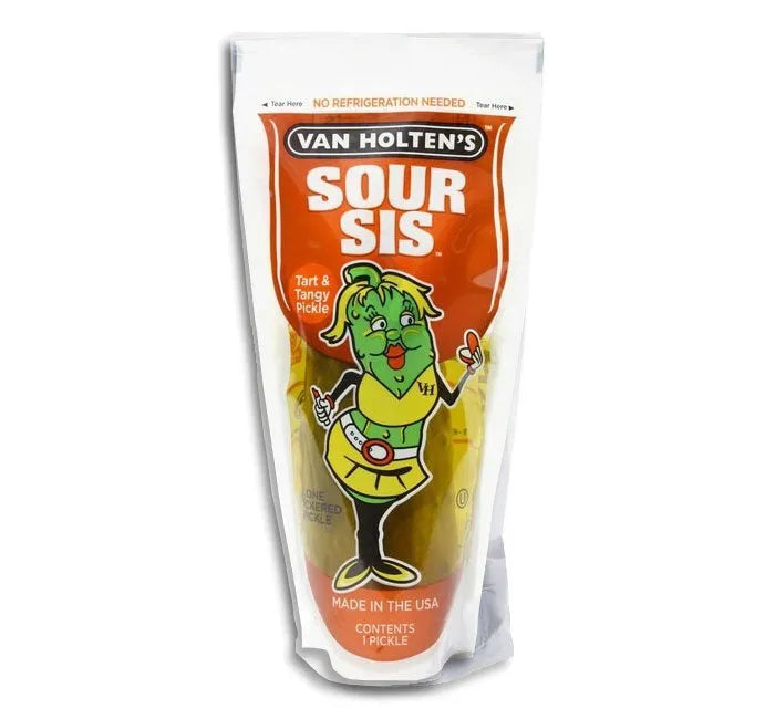 Van Holten&#39;s Sour Sis Tart &amp; Tangy Pickle in A Pouch: 12-Piece Box