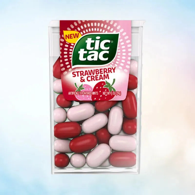 Tic Tac Strawberry & Cream Dispensers: 12-Piece Pack