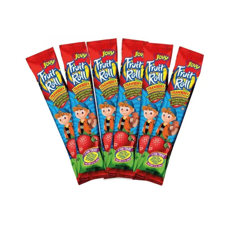 Jovy Strawberry Fruit Rolls: 48-Piece Box