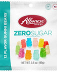 Albanese Zero Sugar Gummy Bears Peg Bags: 12-Piece Box