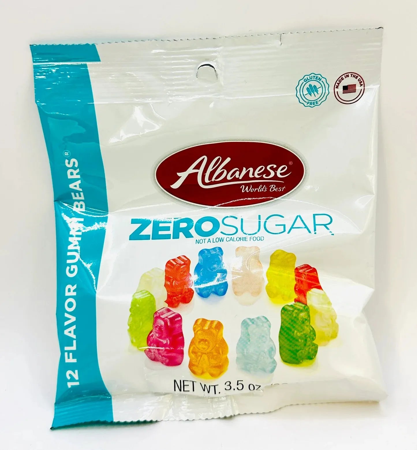 Albanese Zero Sugar Gummy Bears Peg Bags: 12-Piece Box