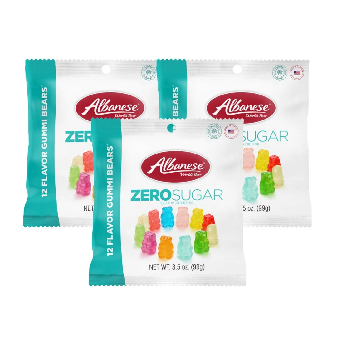 Albanese Zero Sugar Gummy Bears Peg Bags: 12-Piece Box