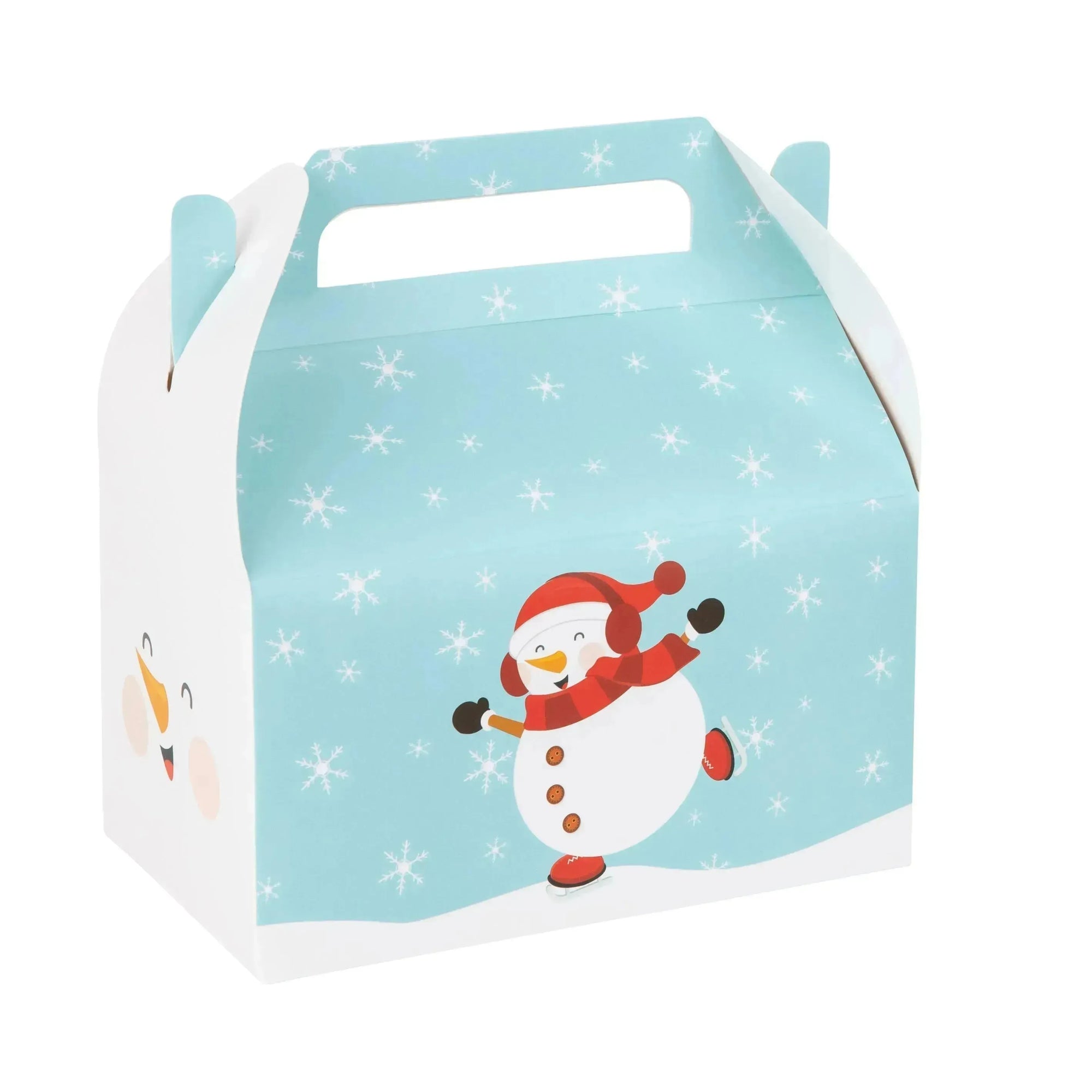 Snowman Paper Treat Box Ð Birthday Party Decor 6.25x3.75x3.5 Inches 20 Pack