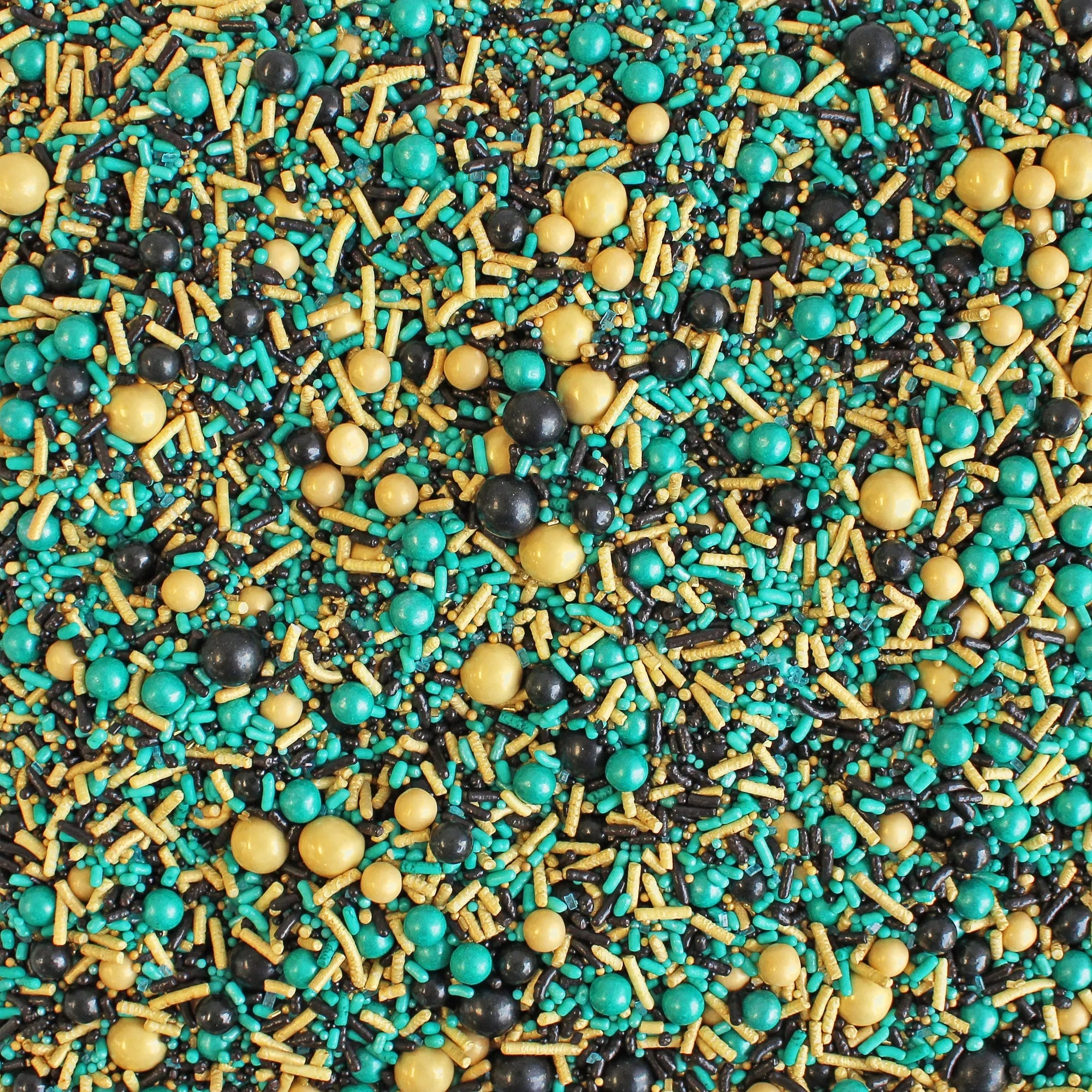 Sprinkle Pop Black, Gold & Teal Sporty Sprinkles