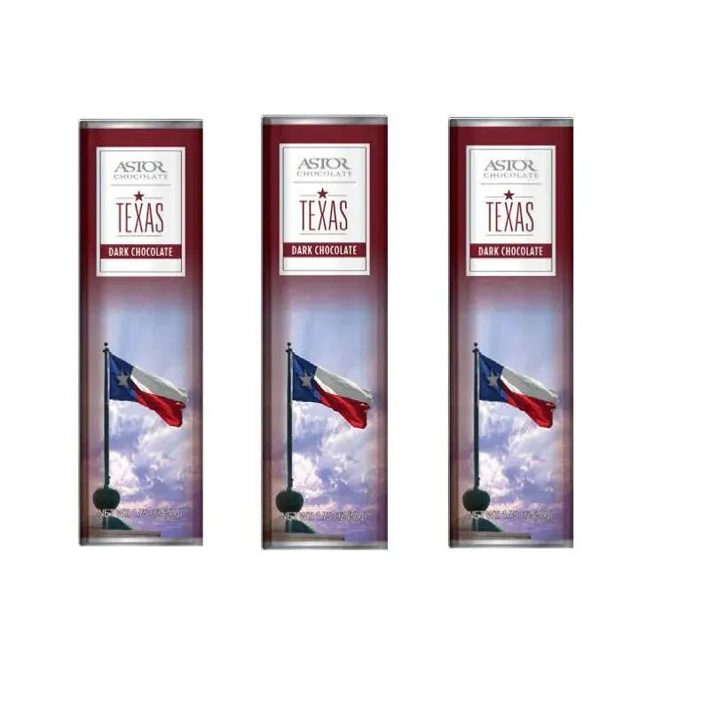 Texas Flag Dark Chocolate Bars: 24-Piece Box