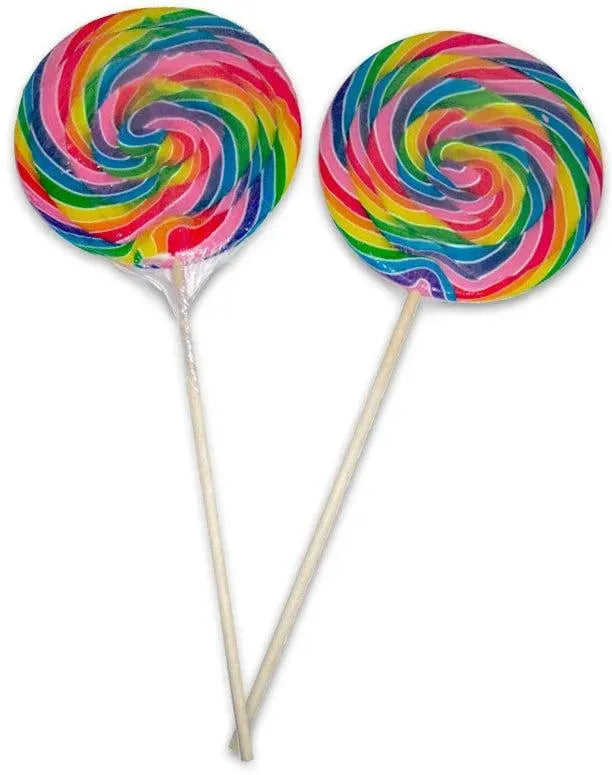 Rainbow Swirl Lollipops 1.5-Ounce Lollipops: 48-Piece Display