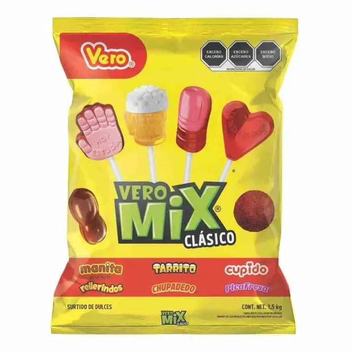 Vero Mix Assorted Clasico Lollipops: 3.3LB Bag