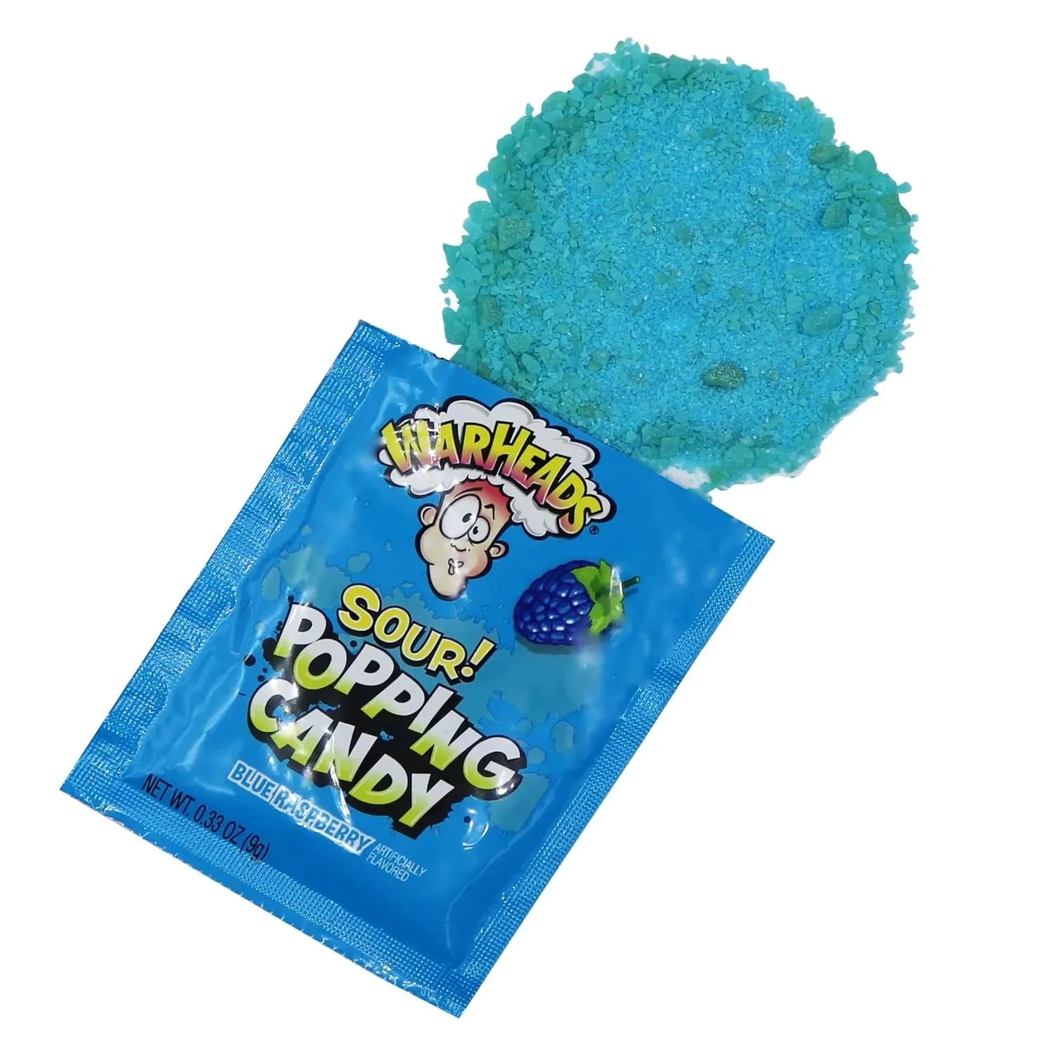 WarHeads Blue Raspberry Popping Candy: 20-Piece Display