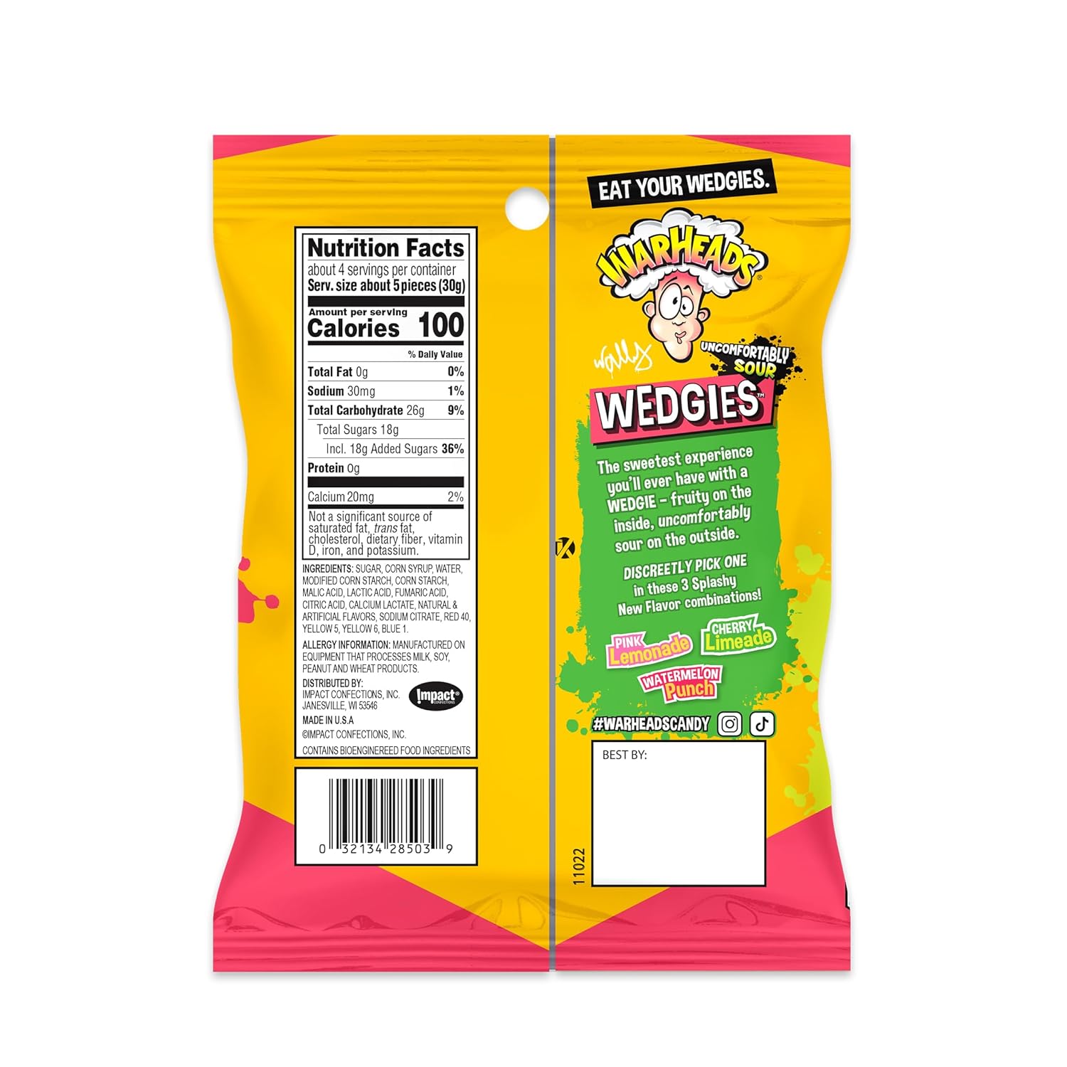 Warheads Wedgies Peg Bags: 12-Piece Box