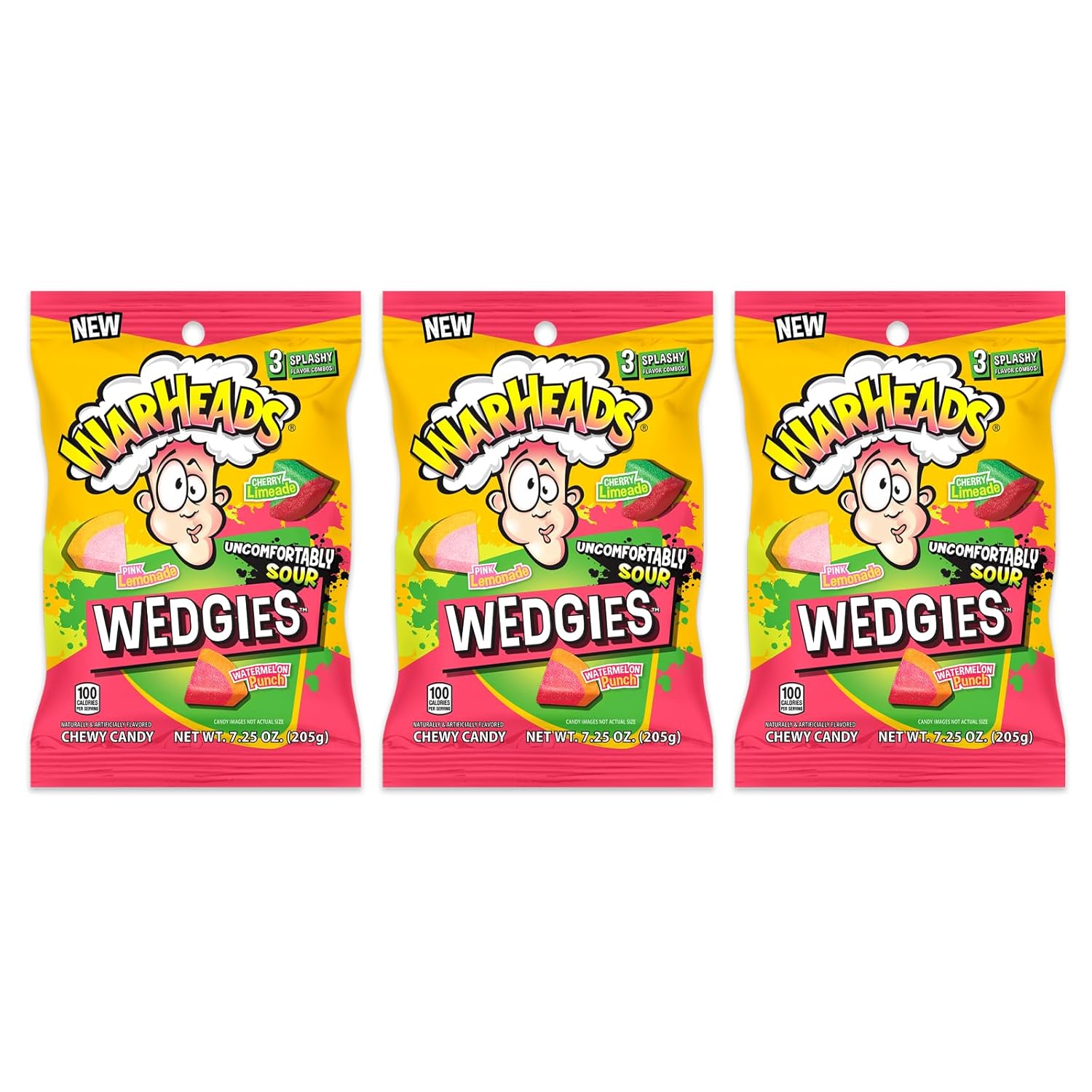 Warheads Wedgies Peg Bags: 12-Piece Box