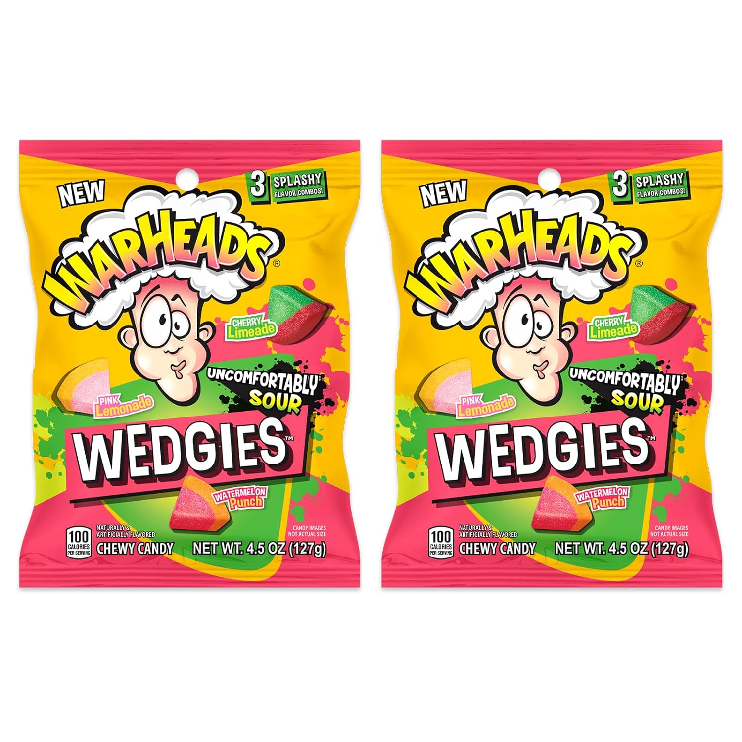 Warheads Wedgies Peg Bags: 12-Piece Box