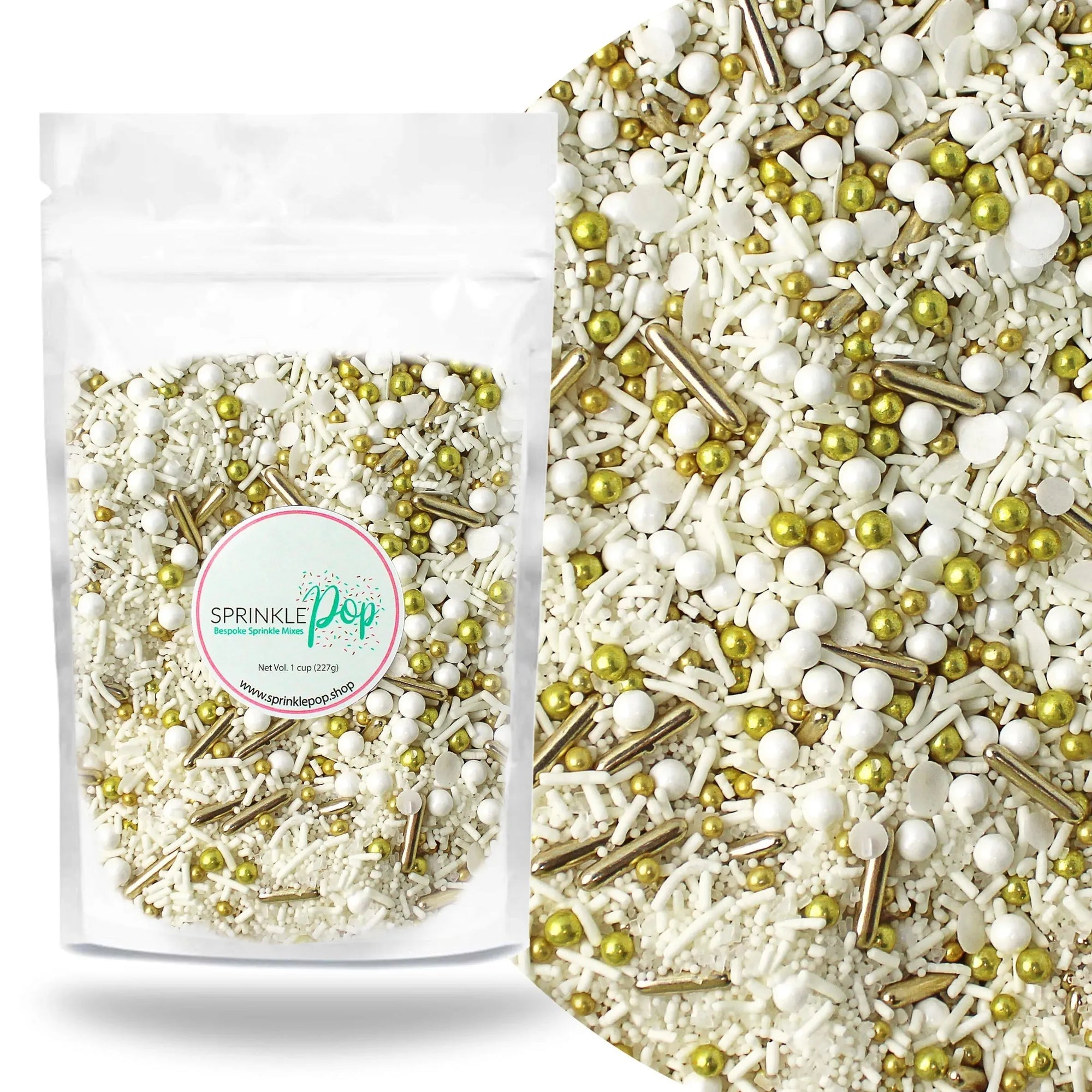 Sprinkle Pop Wedding White Sprinkle Mix