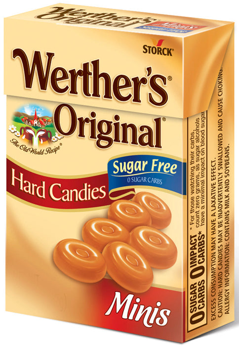 Werther's Sugar-Free Minis Flip Boxes; 12-Piece Case