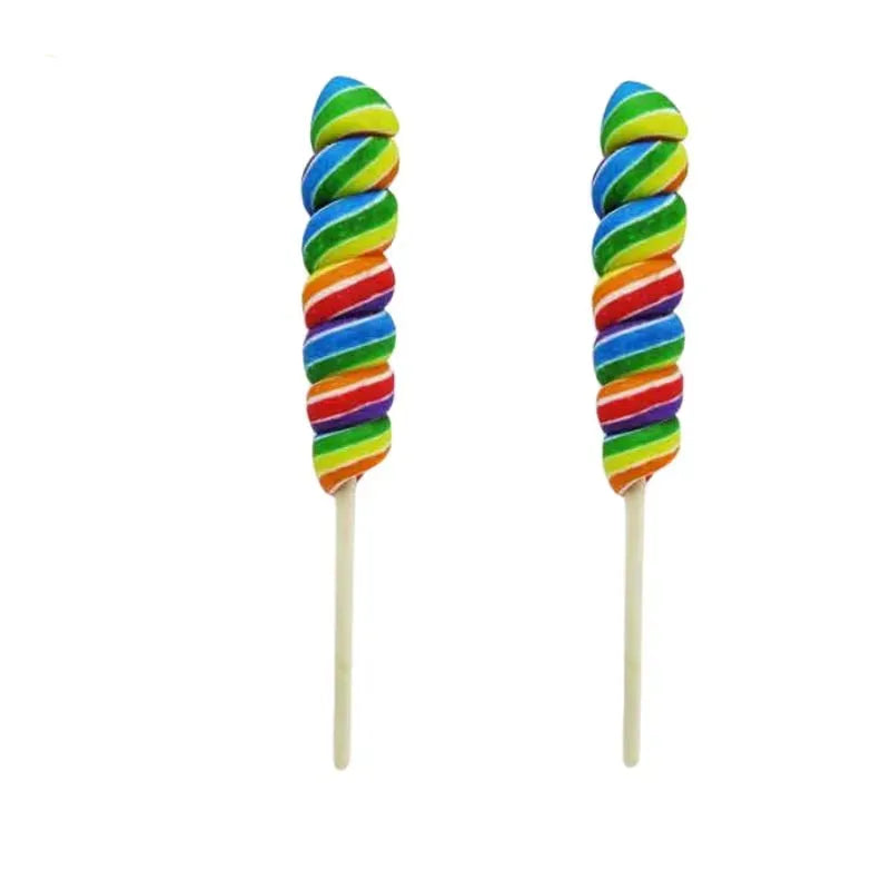 Twisty Rainbow Swirl 6-Inch Lollipops: 48-Piece Display