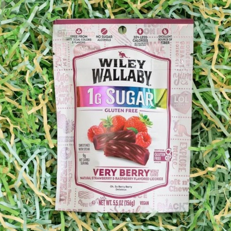 Wiley Wallaby Low Sugar Very Berry Licorice: 8-Piece Box