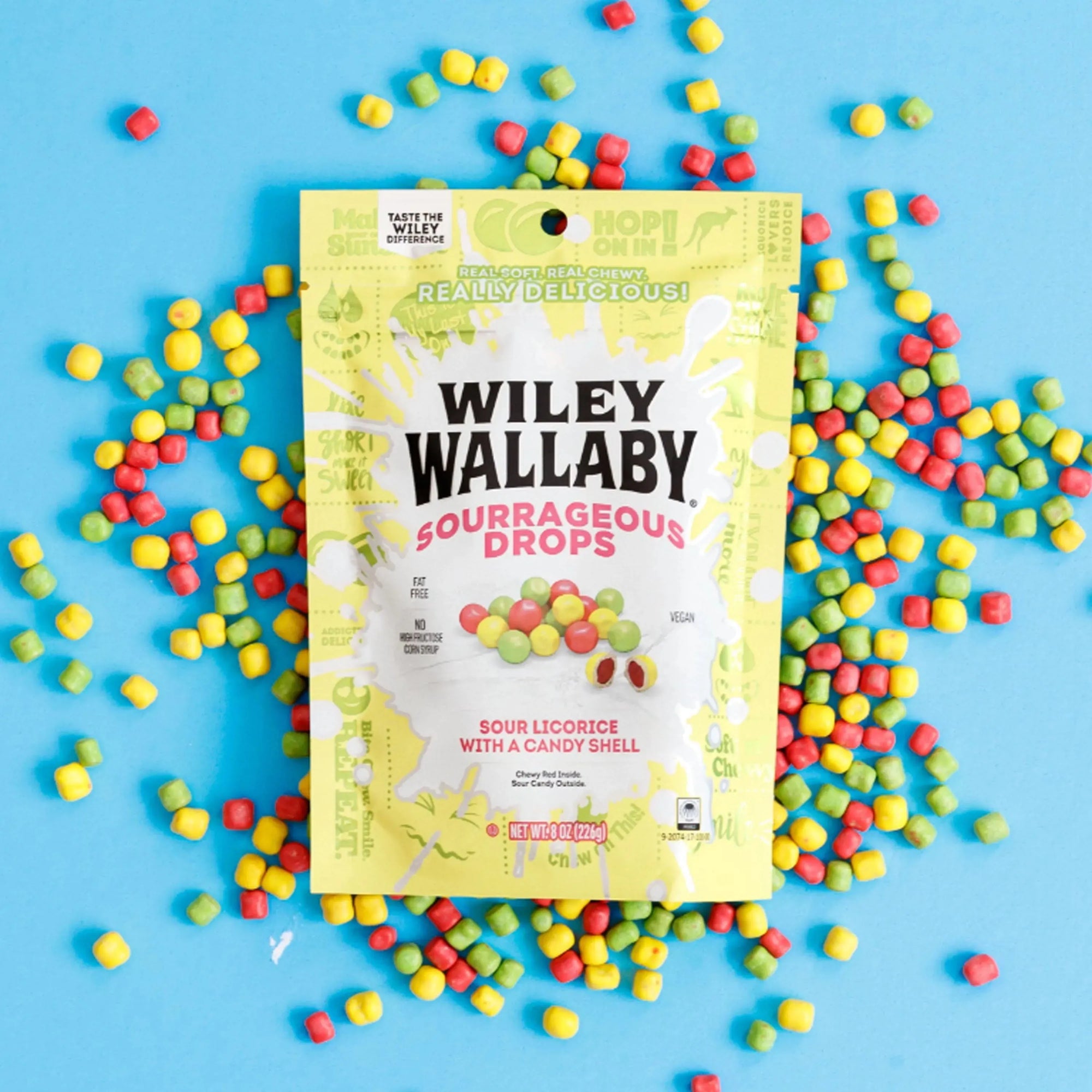 Wiley Wallaby Sourrageous Licorice Bites Peg Bags: 12-Piece Box