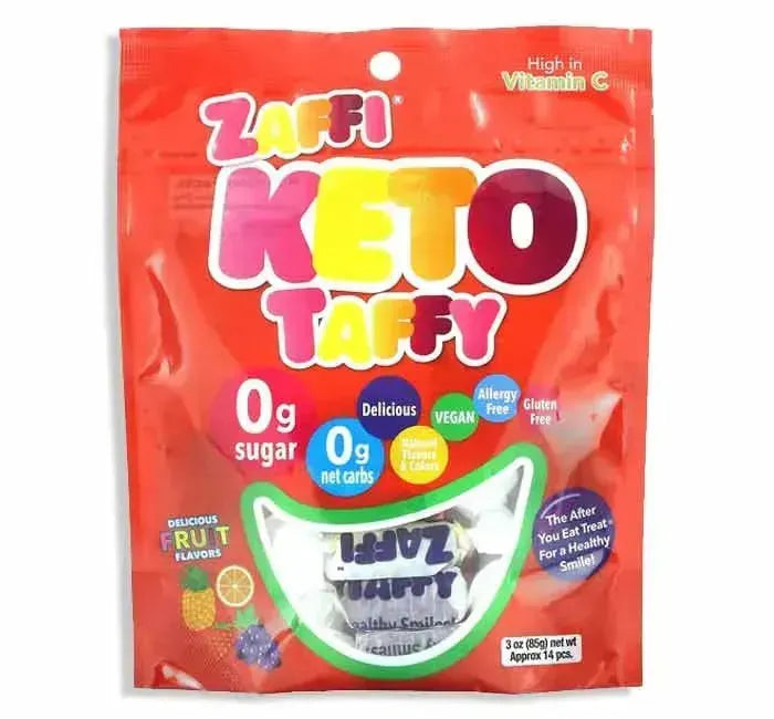 Zolli Zaffi Keto Taffy Assorted Fruit: 24-Piece Case