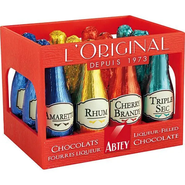 Abtey Chocolate Original Liquor Bottles: 12-Piece Crate