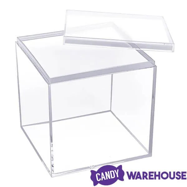 Acrylic Favor Boxes - 16-Ounce Cube with Lid: 12-Piece Set