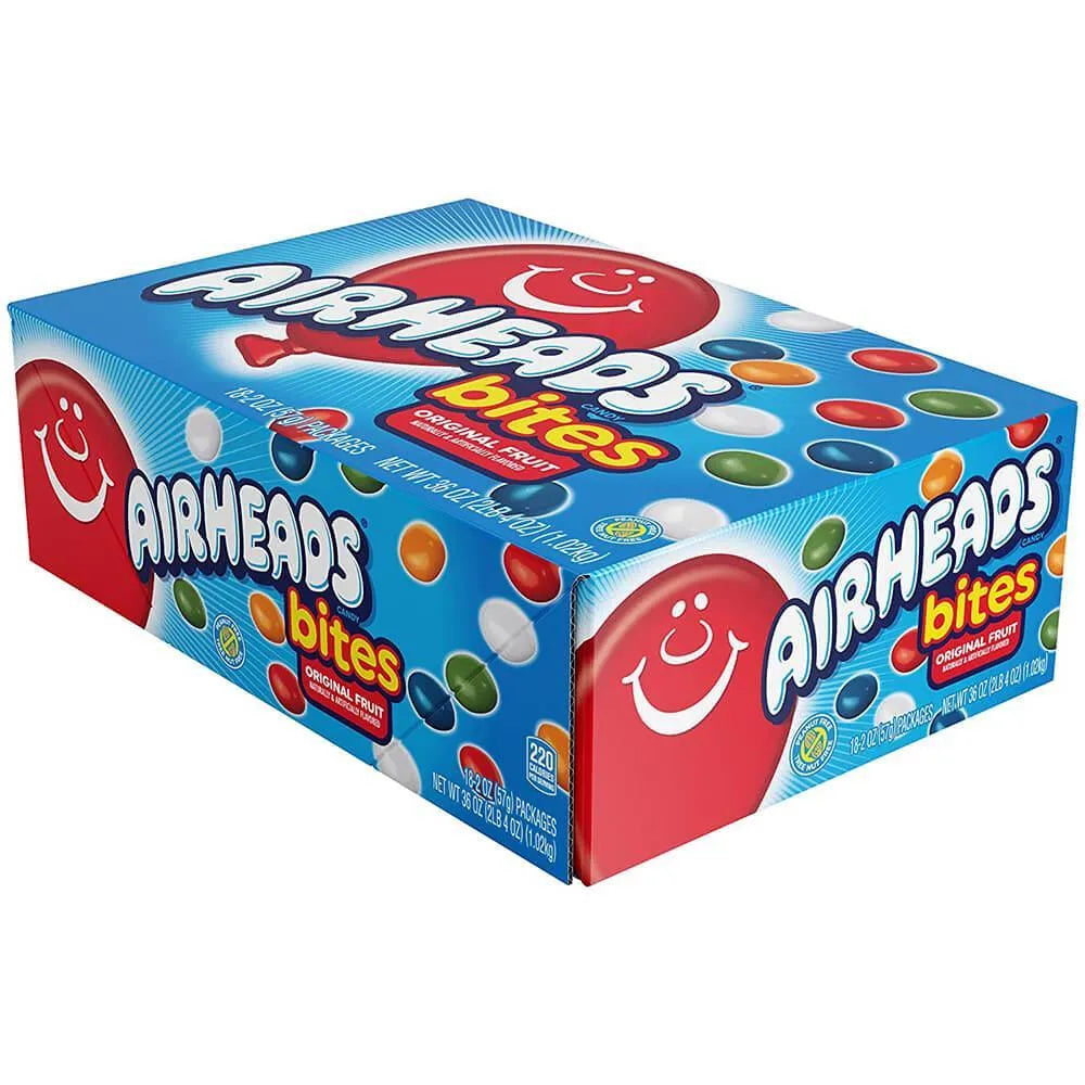 AirHeads Bites Taffy Candy Packs - Fruit: 18-Piece Box