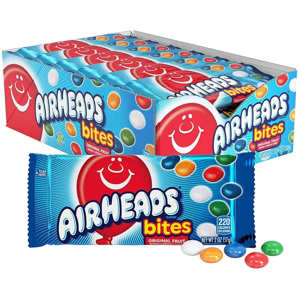 AirHeads Bites Taffy Candy Packs - Fruit: 18-Piece Box