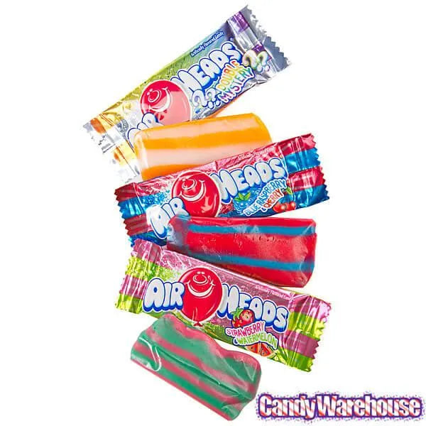 AirHeads Striped Taffy Mini Candy Bars Packs: 12-Piece Box