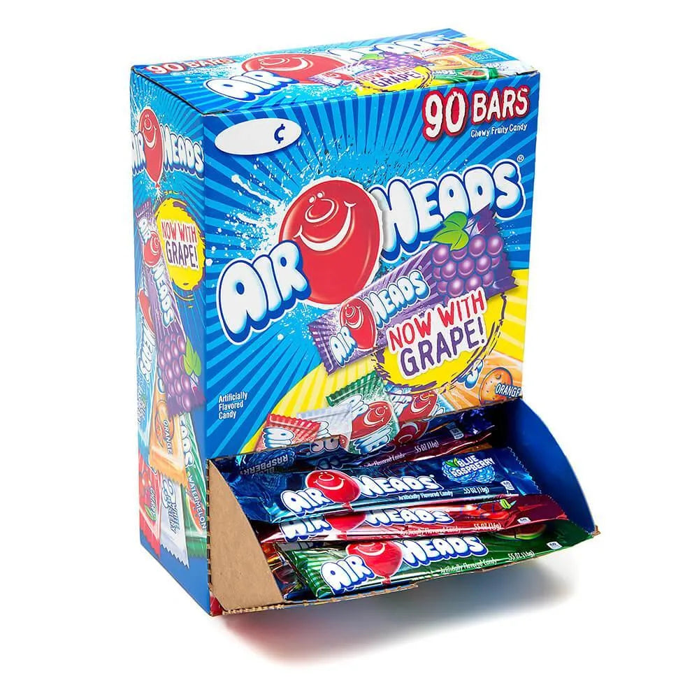 AirHeads Taffy Candy Bars: 90-Piece Box