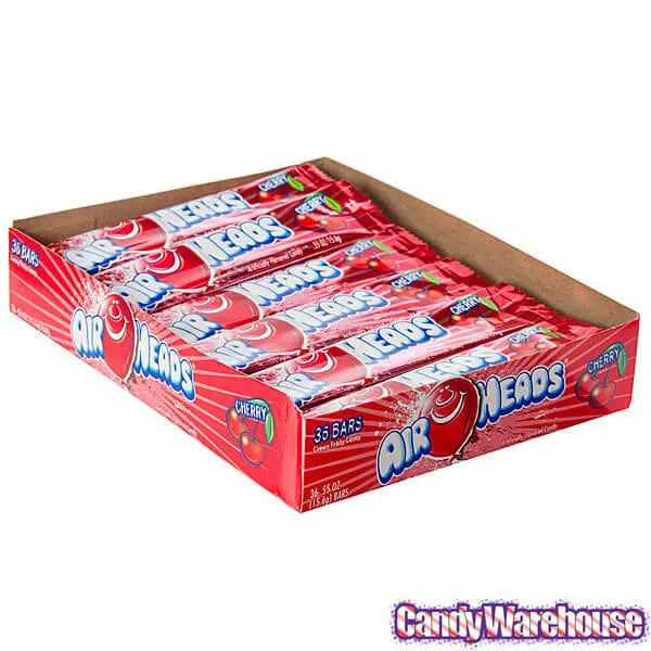 AirHeads Taffy Candy Bars - Cherry: 36-Piece Box