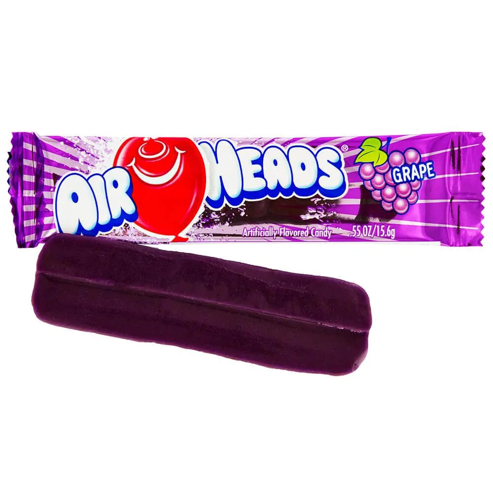 AirHeads Taffy Candy Bars - Grape: 36-Piece Box