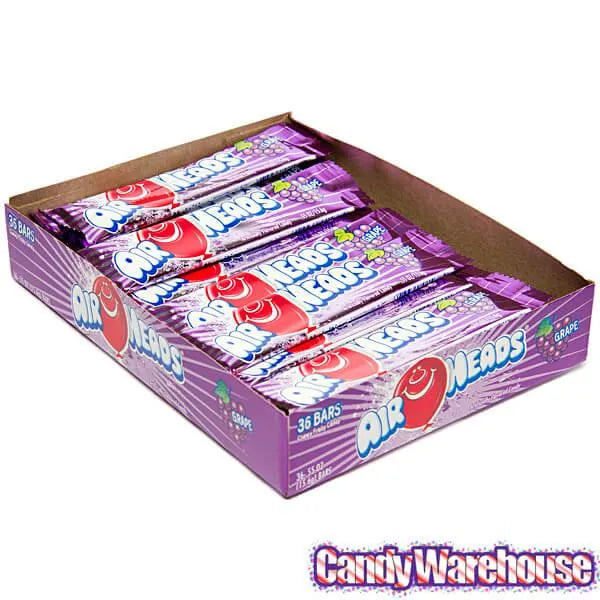 AirHeads Taffy Candy Bars - Grape: 36-Piece Box