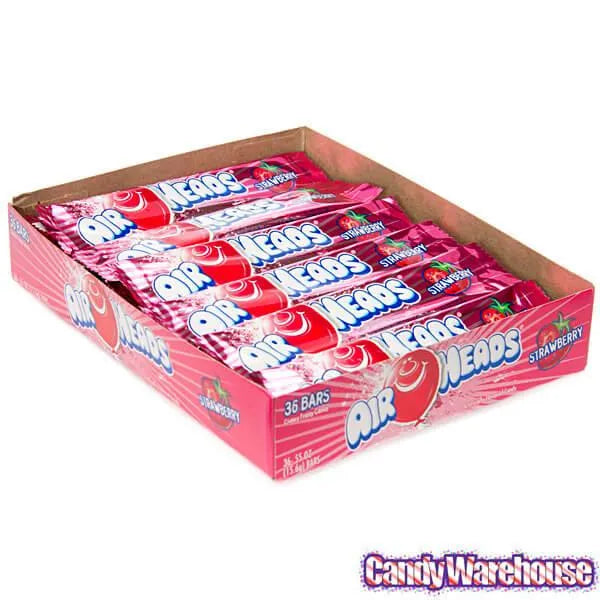 AirHeads Taffy Candy Bars - Strawberry: 36-Piece Box