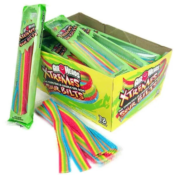 AirHeads Xtremes Sour Belts 2-Ounce Packs: 18-Piece Box