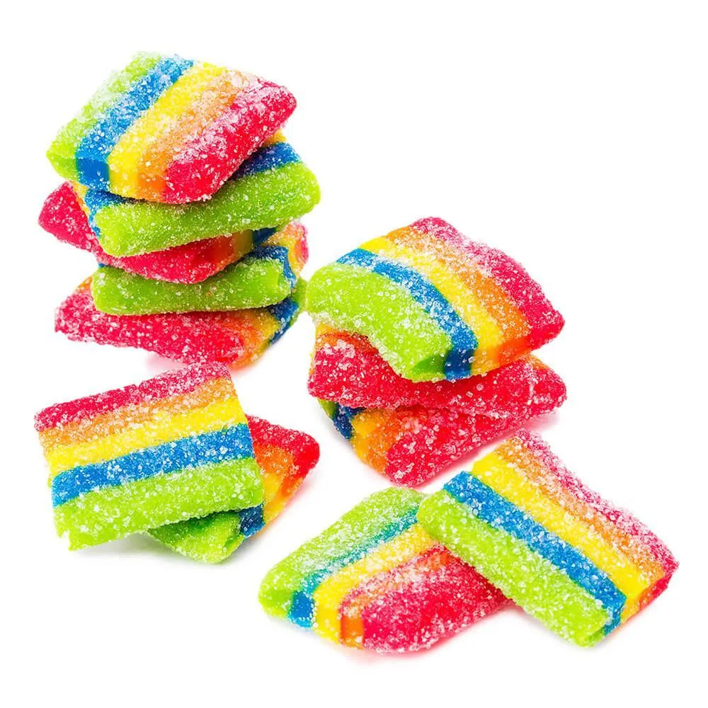 AirHeads Xtremes Sour Belts Bites Candy Packs - Rainbow Berry: 12-Piece Box