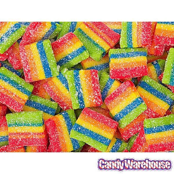 AirHeads Xtremes Sour Belts Bites Candy Packs - Rainbow Berry: 12-Piece Box