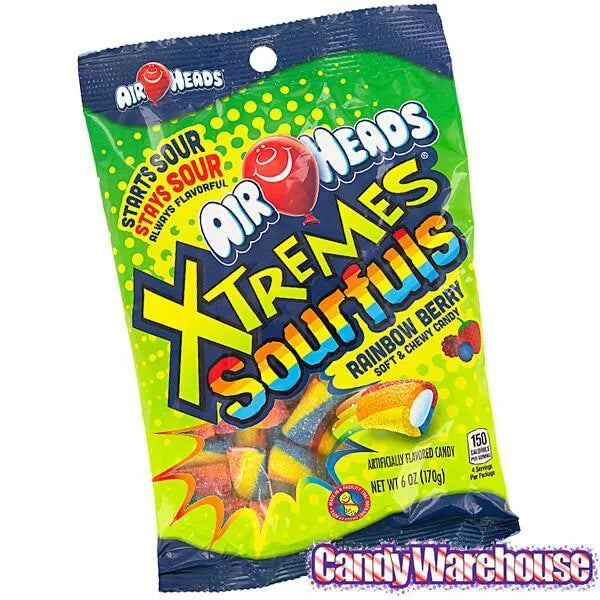 AirHeads Xtremes Sourfuls Candy Packs - Rainbow Berry: 12-Piece Box