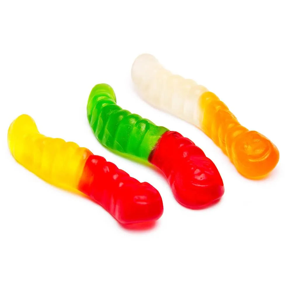 Albanese Assorted Fruit Gummy Worms - Mini: 5LB Bag