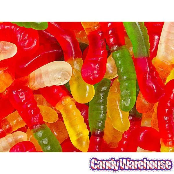 Albanese Assorted Fruit Gummy Worms - Mini: 5LB Bag