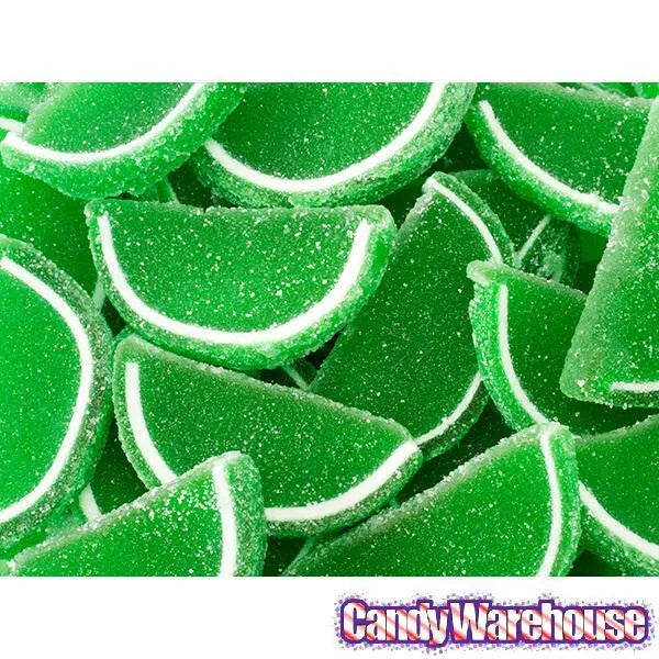 Albanese Candy Fruit Jell Slices - Lime: 5LB Box