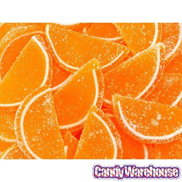 Albanese Candy Fruit Jell Slices - Orange: 5LB Box