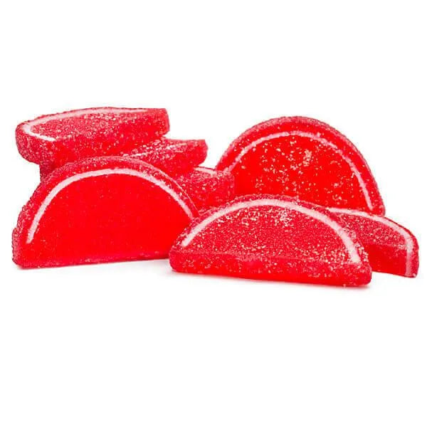 Albanese Candy Fruit Jell Slices - Red Raspberry: 5LB Box