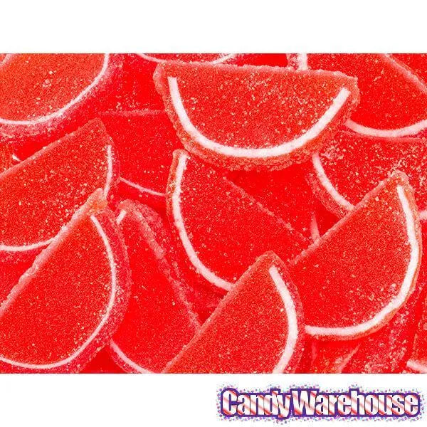 Albanese Candy Fruit Jell Slices - Red Raspberry: 5LB Box