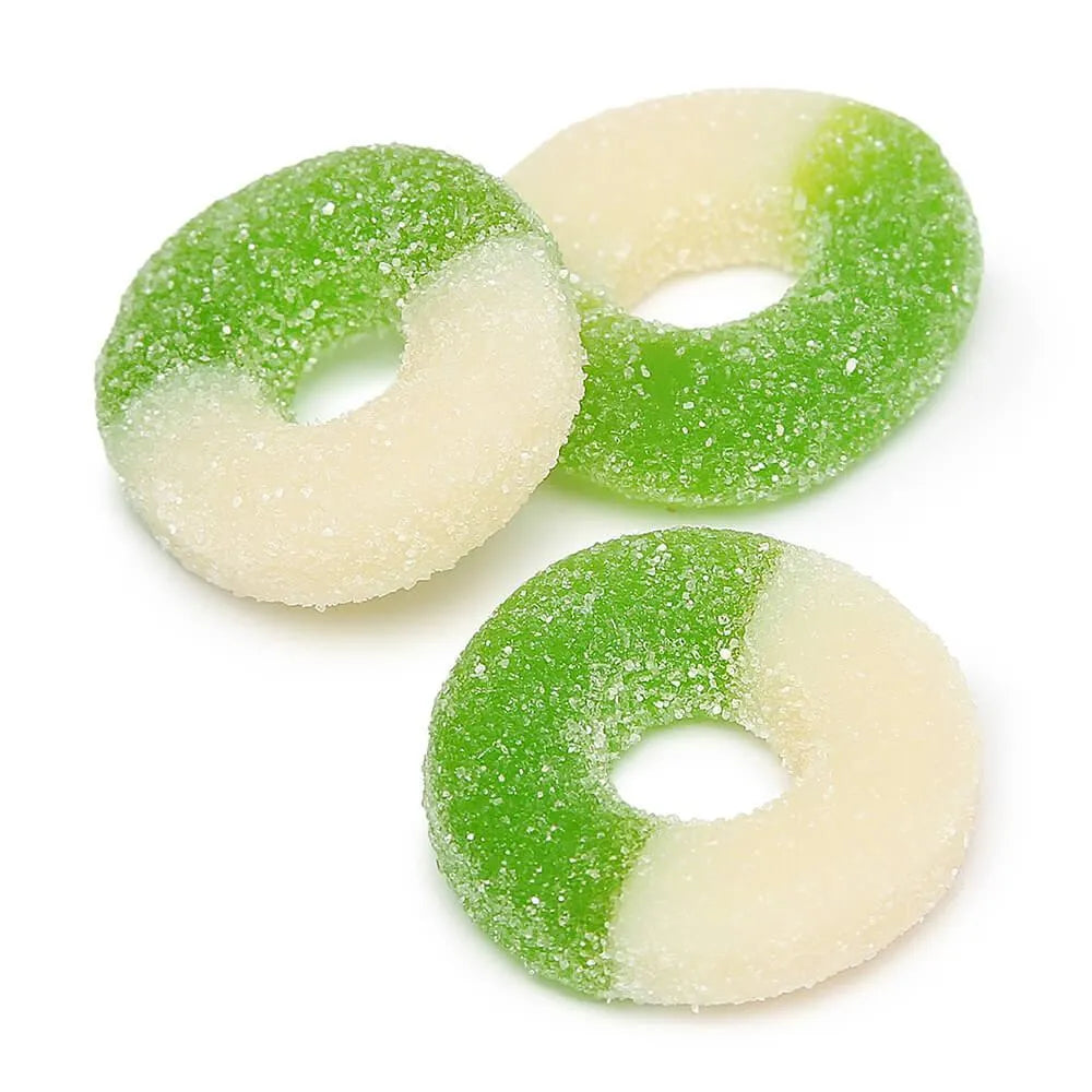 Albanese Green Apple Gummy Rings: 4.5LB Bag