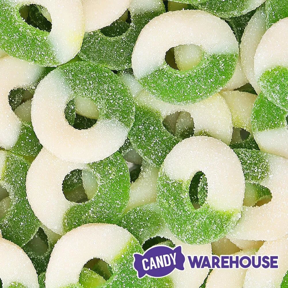 Albanese Green Apple Gummy Rings: 4.5LB Bag