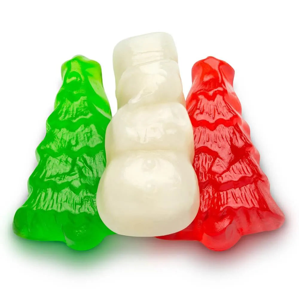 Albanese Gummy Christmas Trees & Snowmen Candy: 5LB Bag