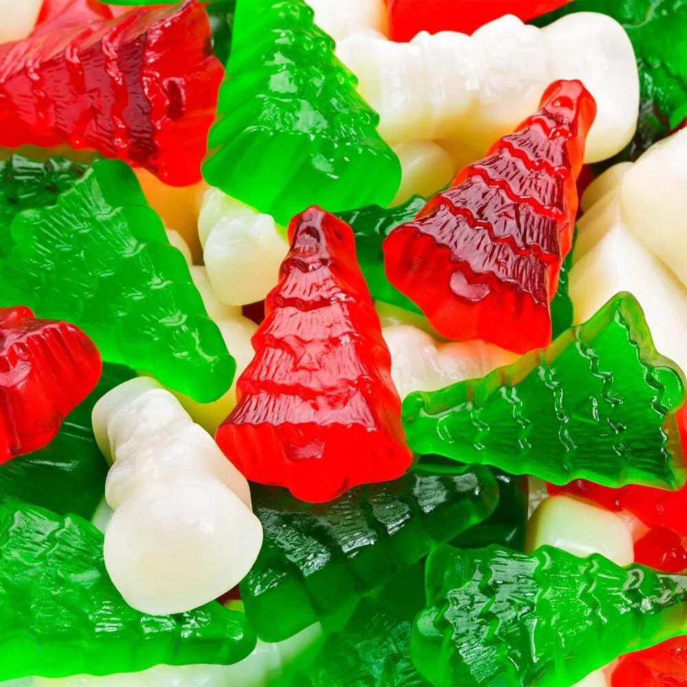 Albanese Gummy Christmas Trees & Snowmen Candy: 5LB Bag