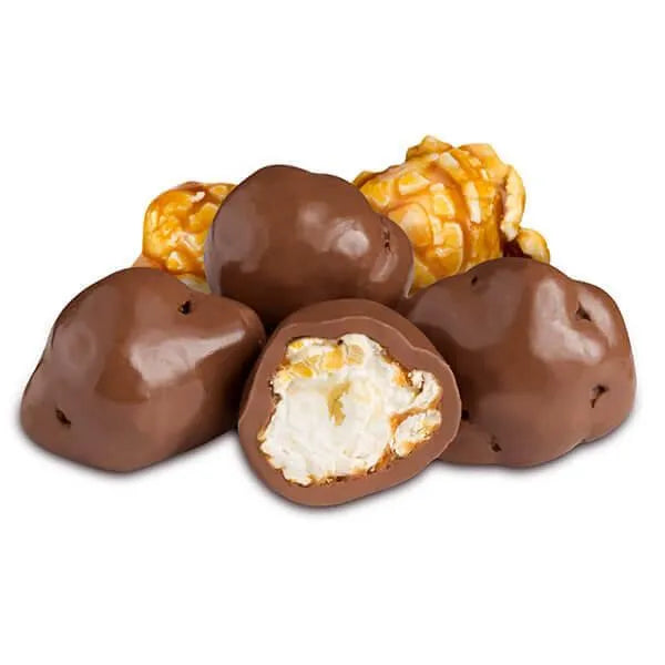 Albanese Milk Chocolate Covered Caramel Coated Popcorn Candy: 3LB Bag