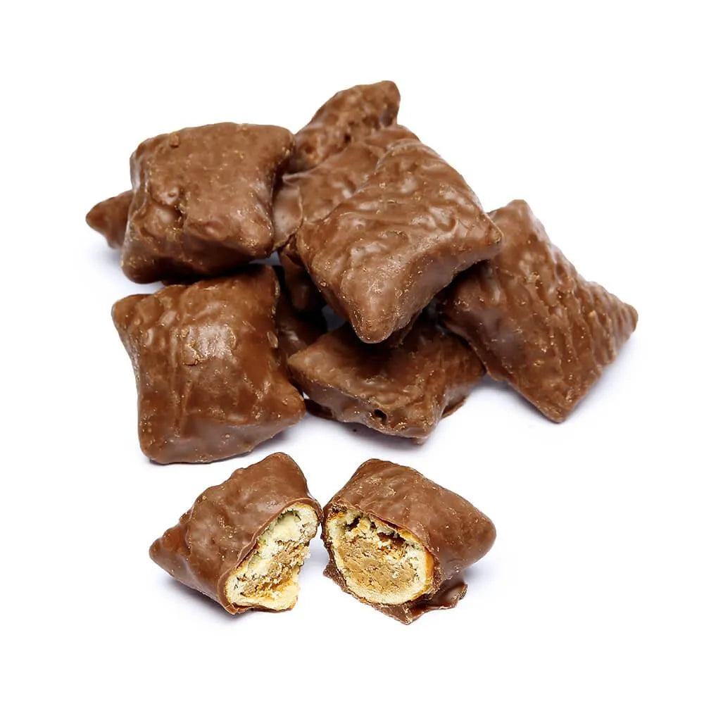 Albanese Milk Chocolate Covered Peanut Butter Filled Pretzels Candy: 3LB Bag