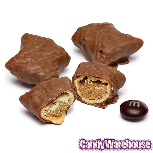 Albanese Milk Chocolate Covered Peanut Butter Filled Pretzels Candy: 3LB Bag